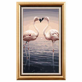 Painting by numbers flamingo heart