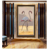 Painting by numbers flamingo couple