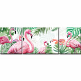 Painting by Numbers Flamingo Family- 3-Panel (Triptych)