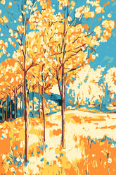 Painting by Numbers Young Tree with Flowers
