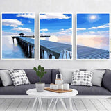 Painting by Numbers Triptych Pier