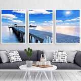 Painting by Numbers Triptych Pier