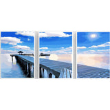 Painting by Numbers Triptych Pier