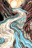 Painting by Numbers River Abstract