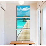 Painting by Numbers Caribbean Jetty into The Sea- 3-Panel (Triptych)