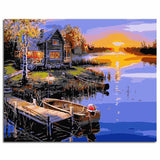 Paint by Numbers Log Cabin by The Lake