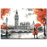 Painting by Numbers London Parliament Black and White