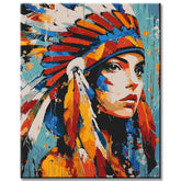 Paint by Numbers Indian Headdress
