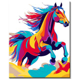 Painting by Numbers Colorful Horse