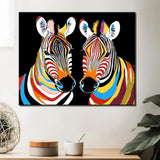 Paint by Numbers Zebras Colored