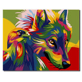 Painting by Numbers Wolf and Falcon