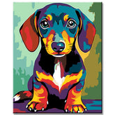 Painting by Numbers Dachshund Multicolored
