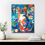 Painting by Numbers Flower Cat