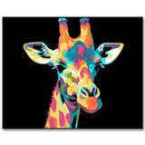 Painting by Numbers Giraffe Portrait Colorful