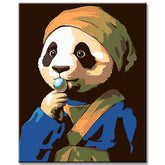 Painting by Numbers Panda Girl with Pearl