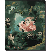 Painting by Numbers Panda Family Leisure