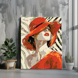Painting by Numbers Red Lips Red Hat