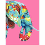 Paint by Numbers Elephant in Rainbow Colors Animal Art