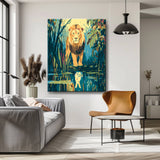 Painting by Numbers Lion and Lamb Animals Reflection Animal Art