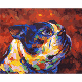 Painting by Numbers Dog Colored Portrait Modern Animal Art