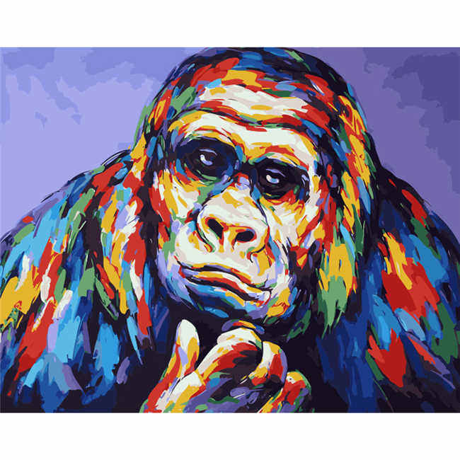 Paint by Numbers Monkey Gorilla Modern Animal Art