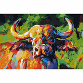 Paint by Numbers Large Bull Portrait Modern Animal Art