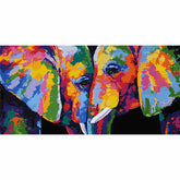 Paint by Numbers 2 Elephants Modern Animal Art