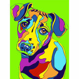 Painting by Numbers Colorful Wildlife Dog