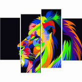 Painting by Numbers Lion Animals´4 Panel (Quattro)