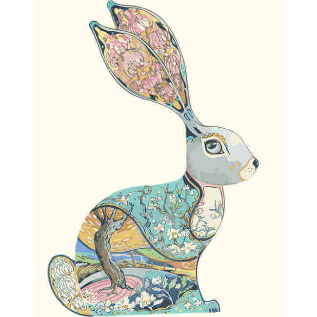 Painting by Numbers Colorful Brown Hare Animal Art