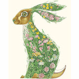 Painting by Numbers Colorful Brown Hare in Green Floral Dress