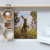 Painting by numbers rabbit in nature