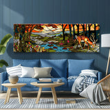 Painting by Numbers Panorama forest Glade Tiffany Style