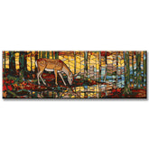 Painting by Numbers Panoramic Deer in The forest Tiffany Style