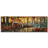 Painting by Numbers Panoramic Deer in The forest Tiffany Style