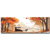 Paint by Numbers Panorama Carriage with Deer in Autumn