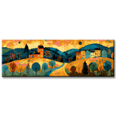 Painting by Numbers Panoramic Village Landscape