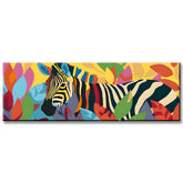 Painting by Numbers Panorama Zebra in The Flower Field I