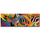 Painting by Numbers Panorama Zebra Colorful Flowers