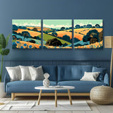 Paint by Numbers triptych Pano-047-3T