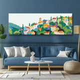 Painting by Numbers Panoramic Mountain Village in italy