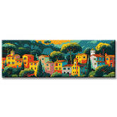 Painting by Numbers Panorama Colorful Houses Tuscany