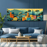 Painting by Numbers Panorama Colorful Houses Village