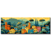 Painting by Numbers Panorama Colorful Houses Village