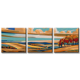 Paint by Numbers Triptych Summer Landscape 3-panel