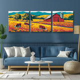 Paint by Numbers triptych Pano-065-3T