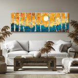 Painting by Numbers Panorama Birch forest in The Evening