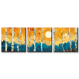 Paint by Numbers Triptych Birch Forest in Evening Mood 3-panel