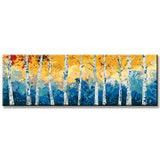 Painting by Numbers Panorama Colorful Birch forest II