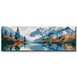 Painting by Numbers Panoramic Mountain Lake in Autumn